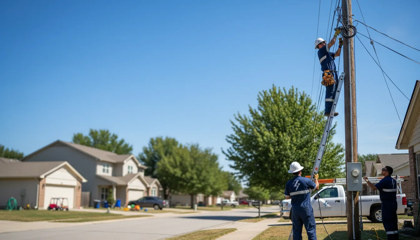 Residential electrician providing installation services in Gorham, IL